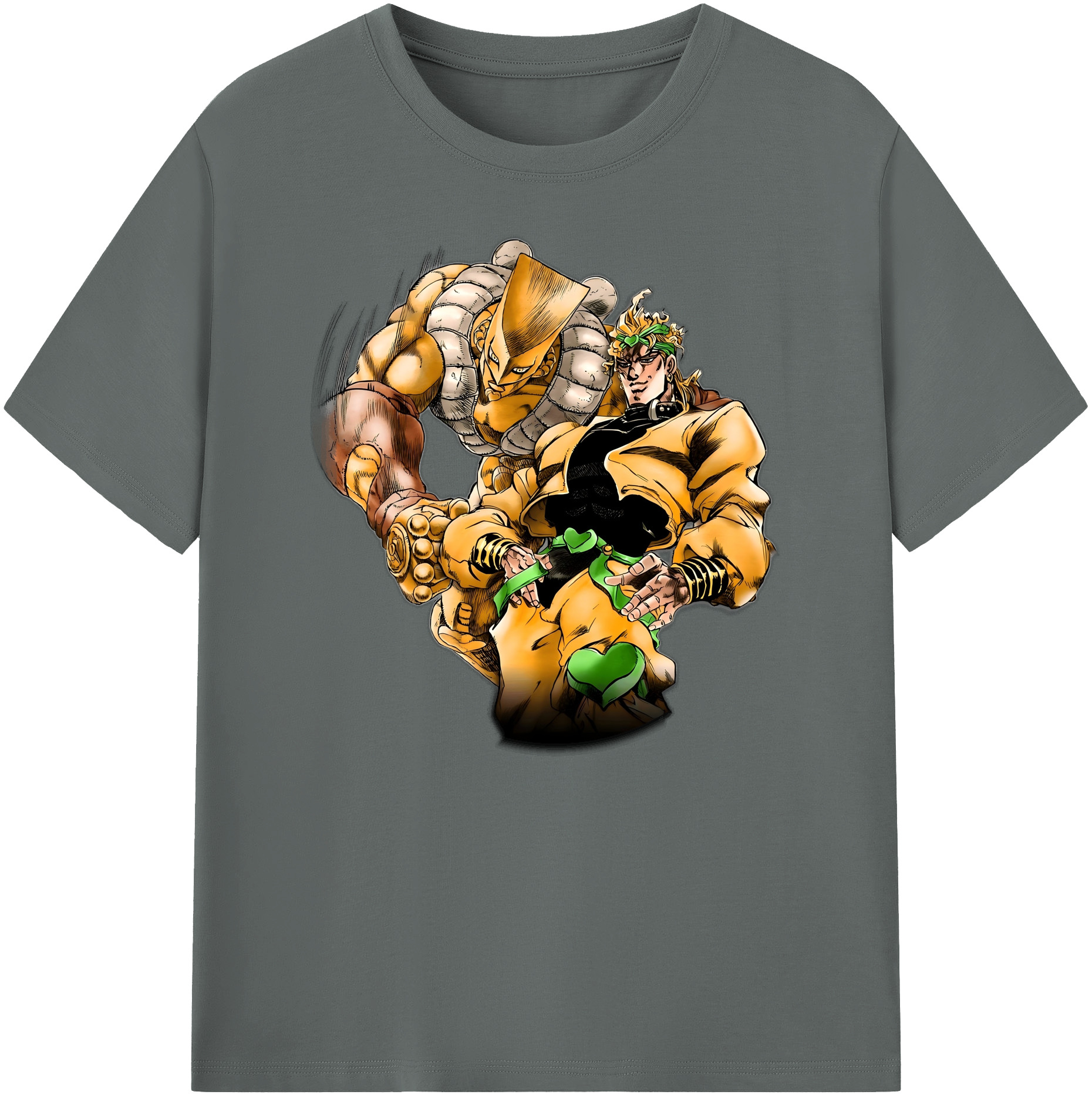 （画像用） ジョジョの奇妙な冒険 ディオ?ブランドー JoJo's Bizarre Adventure Dio Brando 綿100％ メンズ半袖Tシャツ｜肌触りやわらか＆通気性